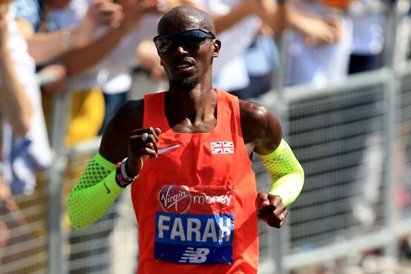 Mo Farah in action during the London Marathon (Getty Images)