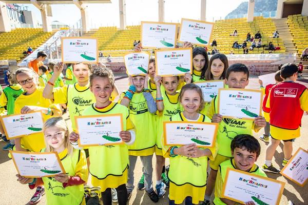 Kids' Athletics participants in Monaco - 8 April 2015 (Philippe Fitte / IAAF)