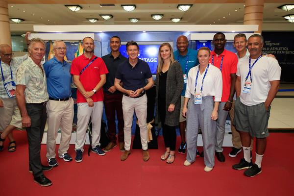 Athletics legends visit the IAAF Heritage World Athletics Championships Exhibition in Doha (Getty Images)