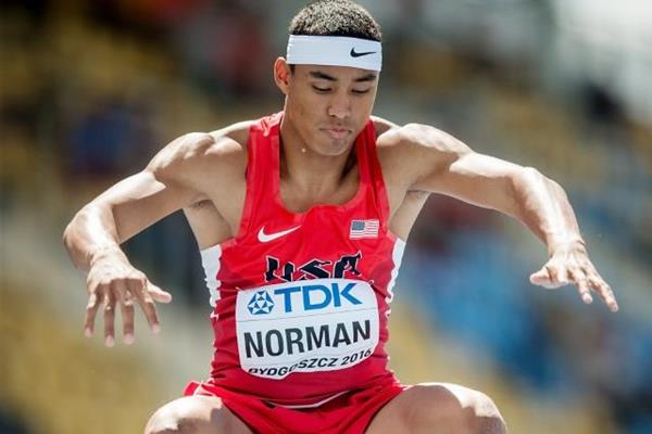 Michael Norman in the 200m at the IAAF World U20 Championships Bydgoszcz 2016 (Getty Images)
