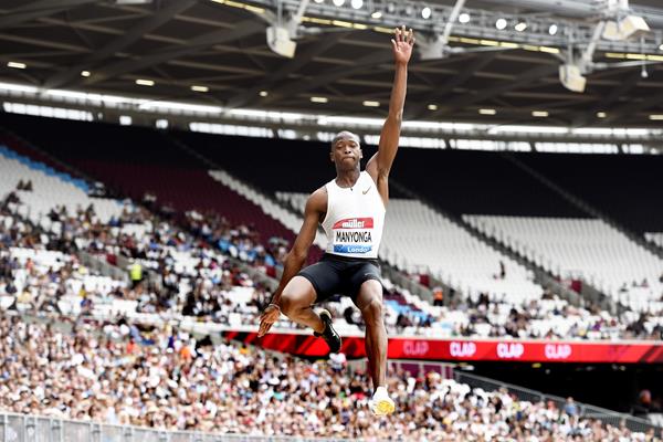 Luvo Manyonga sails to victory in London (Mark Shearman)