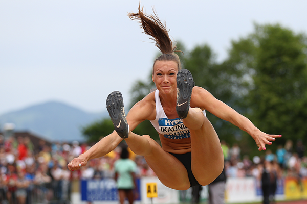 Laura Ikauniece-Admidina in the heptathlon long jump at the Hypo-Meeting in Gotzis (Getty Images)
