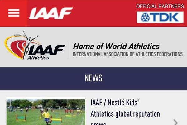 IAAF mobile website ()