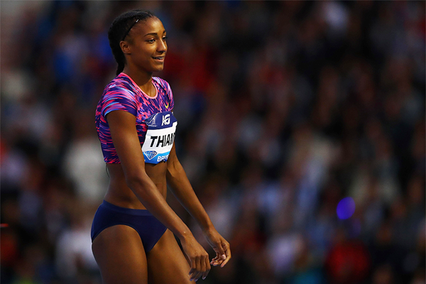 Nafissatou Thiam in the high jump at the IAAF Diamond League meeting in Brussels (Getty Images)