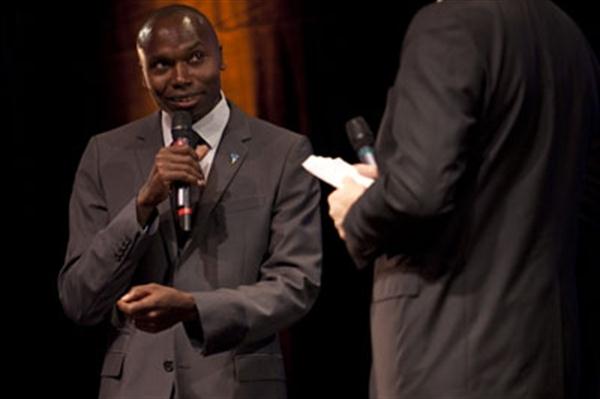 Wilson Kipketer at the 4th Peace and Sport International Forum (Philippe Fitte)