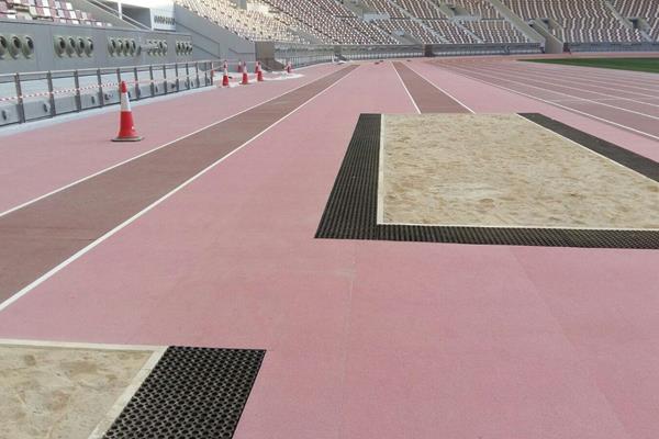 New Mondo surface at Khalifa Stadium (LOC)