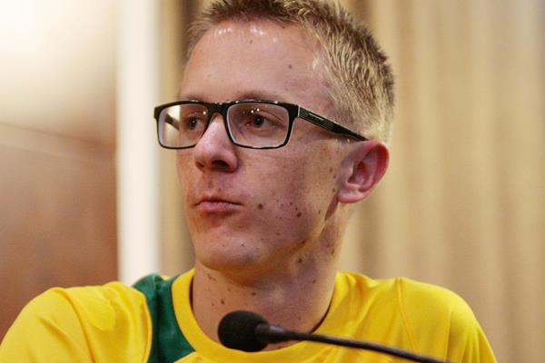 Jared Tallent at the Taicang 2014 press conference (Getty Images)