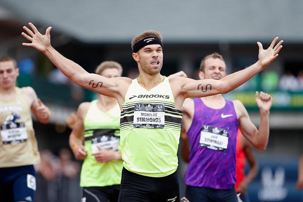 Nick Symmonds winning at the 2015 US Championships (Getty Images)