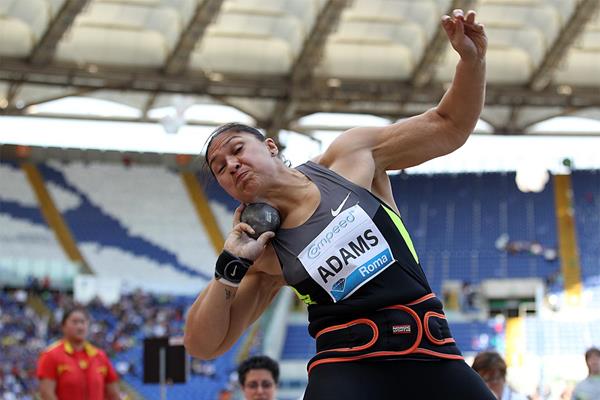 Valerie Adams wins the shot put in Rome (Giancarlo Colombo)
