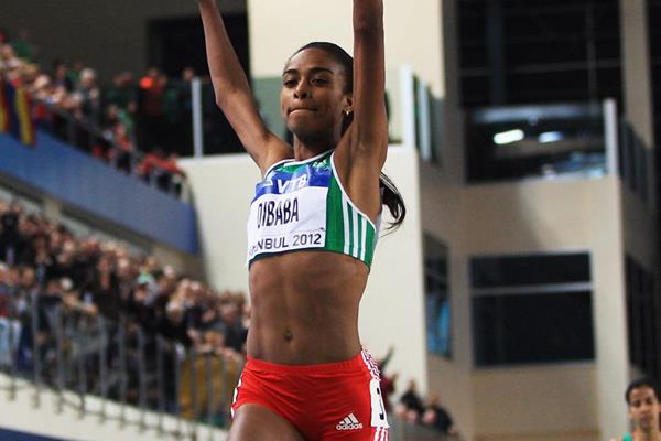 Ethiopia's Genzebe Dibaba wins the world indoor title (Getty Images)