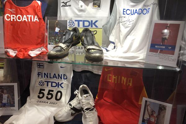 Display at the IAAF Heritage Exhibition in Doha (IAAF)
