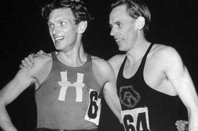 Arne Andersson (l) and Gunder Hägg (r) (Time Life / Getty Images)