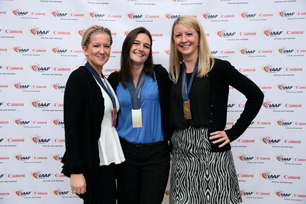 Canon employees at their athletics ‘learning at work day’ (Canon)