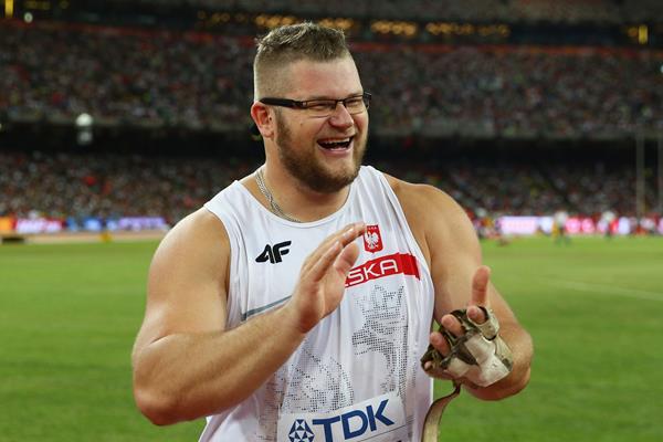 Pawel Fajdek celebrates winning the hammer at the IAAF World Championships Beijing 2015 (Getty Images)