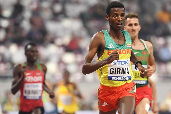 Lamecha Girma in the steeplechase at the IAAF World Athletics Championships Doha 2019 (AFP / Getty Images)