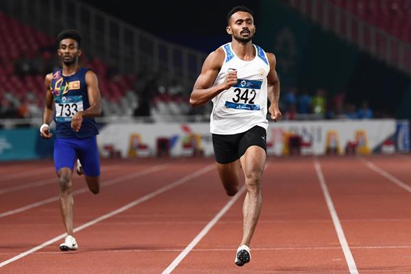 Indian sprinter Muhammed Anas Yahiya at the 2018 Asian Games (AFP/Getty Images)