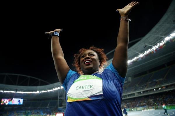 Shot put winner Michelle Carter at the Rio 2016 Olympic Games (Getty Images)