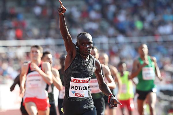 Ferguson Rotich takes the Stockholm 1000m (Giancarlo Colombo)