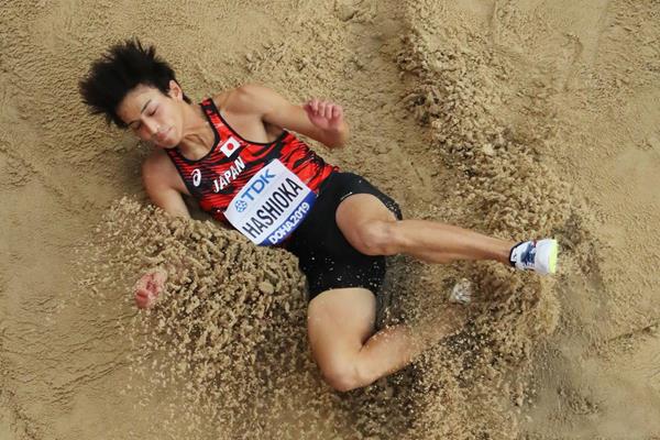 Yuki Hashioka of Japan in long jump qualifying at the IAAF World Athletics Championships Doha 2019 (Getty Images)