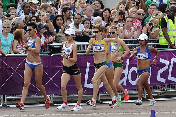 Claire Tallent in the 20km race walk at the London 2012 Olympic Games (Getty Images)