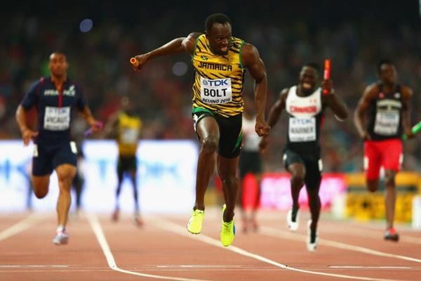 Jamaica wins gold in the 4x100m at the IAAF World Championships, Beijing 2015 (Getty Images)