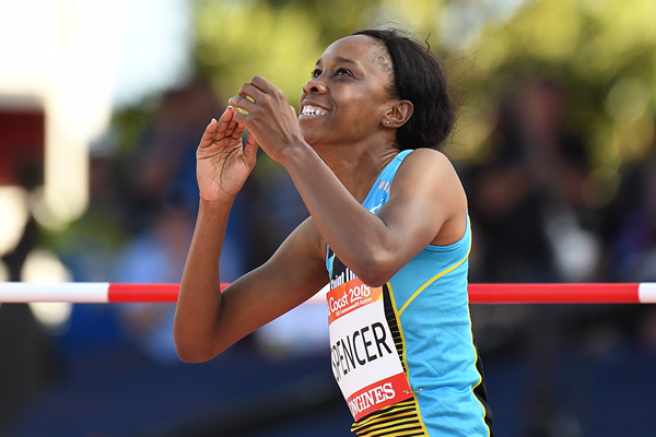 Levern Spencer wins the high jump at the Commonwealth Games (Getty Images)