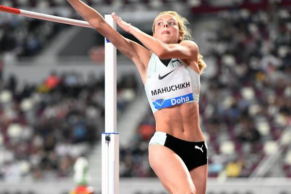 Yaroslava Mahuchikh, winner of the high jump at the IAAF Diamond League meeting in Doha (Jiro Mochizuki)