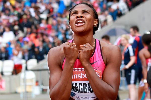 Blessing Okagbare at the 2013 IAAF Diamond League meeting in London (Victah Sailer )