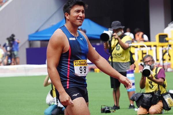 Genki Dean, winner of the javelin at the Seiko Golden Grand Prix in Tokyo (JAAF)