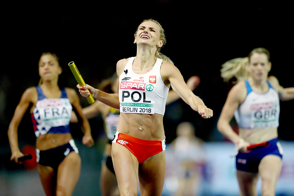 Justyna Swiety-Ersetic anchors Poland to victory in the 4x400m at the European Championships (Getty Images)