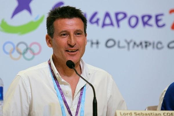 IAAF Vice President and Chairman of the London 2012 Olympic Games Organising Committee Lord Sebastian Coe at a press conference in Singapore (SPH-SYOGOC/ Geoffrey Pereira)
