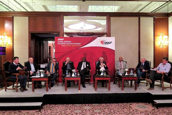 The IAAF Global Seminar on Cross Country Running round table panel, Belgrade 2013 (Sean Wallace-Jones / IAAF)
