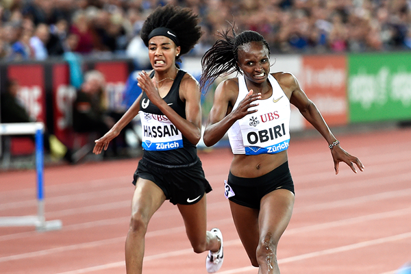 Hellen Obiri wins the 5000m at the IAAF Diamond League final in Zurich (Mark Shearman)