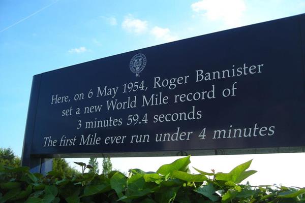 Sign outside Iffley Road Track (Mark Percy)