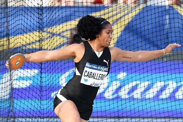 Denia Caballero, winner of the discus at the IAAF Diamond League meeting in Paris (Gladys Chai von der Laage)