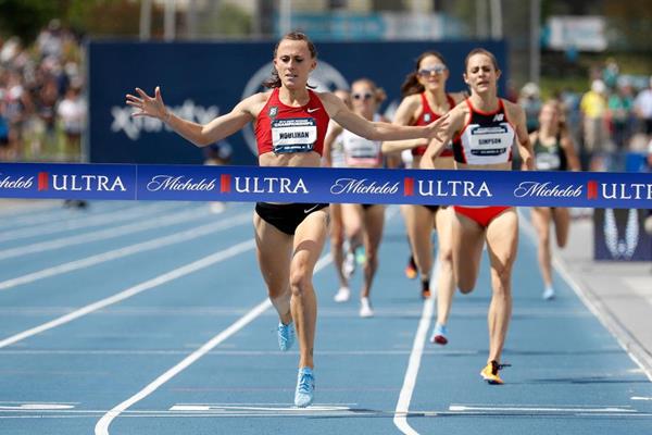 Shelby Houlihan winning the 1500m US title (Getty Images)