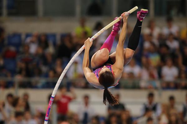 Ekaterini Stefanidi, winner of the pole vault at the IAAF Diamond League meeting in Rome (Philippe Fitte)