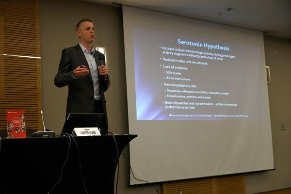 Neil Dallaway of the University of Birmingham addressing the IAAF World Coaches Conference in London (Getty Images)
