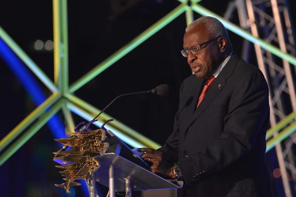 IAAF President Diack at the Great North Run Million Opening Ceremony, 4 September 2014 (North News and Pictures / organisers)