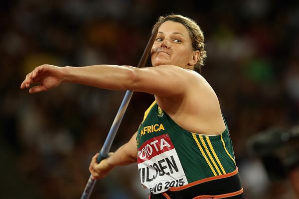 Sunette Viljoen in the javelin qualifying round at the IAAF World Championships, Beijing 2015 (Getty Images)