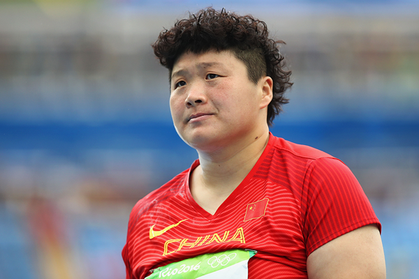 Gong Lijiao in the shot put at the Rio 2016 Olympic Games (Getty Images)