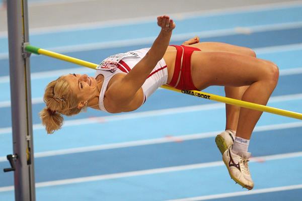 Poland's Karolina Tyminska in action in the pentathlon high jump (Getty Images)