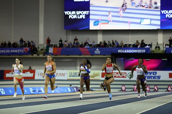 Women's 60m final at the European Indoor Championships (Getty Images)