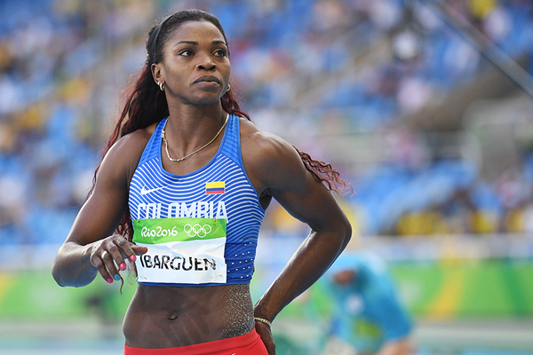 Caterine Ibarguen in the triple jump at the Rio 2016 Olympic Games (AFP / Getty Images)