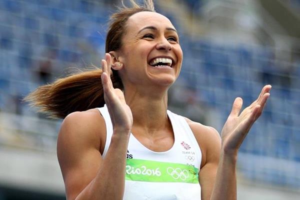 Jessica Ennis-Hill in the heptathlon high jump at the Rio 2016 Olympic Games (Getty Images)