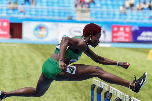 Tobi Amusan at the 2018 African Championships (AFP/Getty Images)