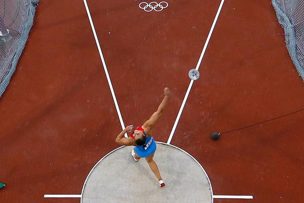 Sandra Perkovic in action in the Olympic discus final (Getty Images)