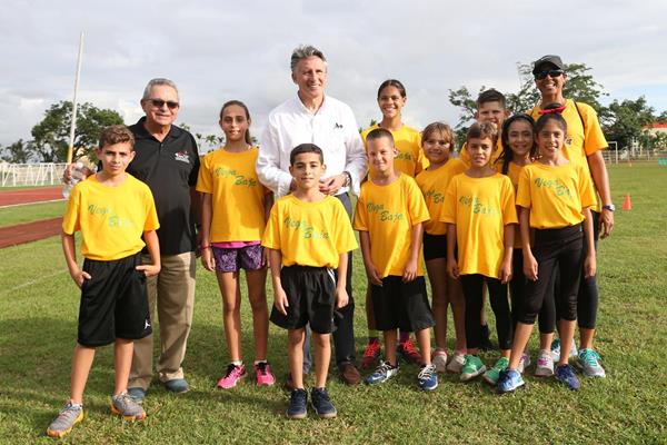 IAAF President Sebastian Coe at an athletics festival in San Juan (Hector Martinez)