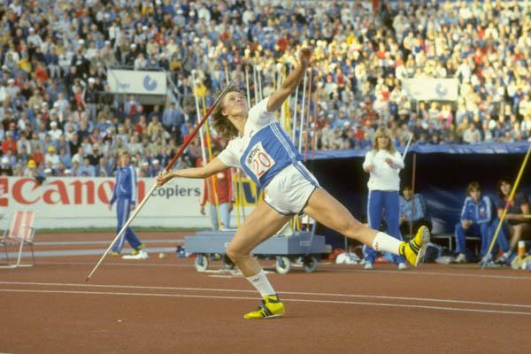 Tiina Lillak wins the 1983 World Championships (Getty Images)