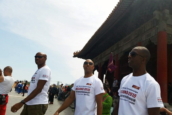 Mike Powell, Colin Jackson and Michael Johnson visit the Forbidden City (IAAF)